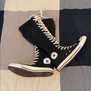 Converse knee highs Black Women size 10